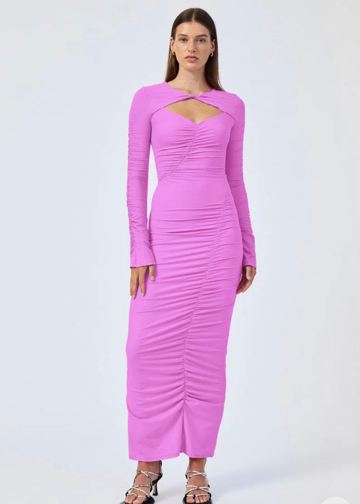 SUBOO IVY ROUCHED DRESS IN FUCHSIA SIZE 8, 10