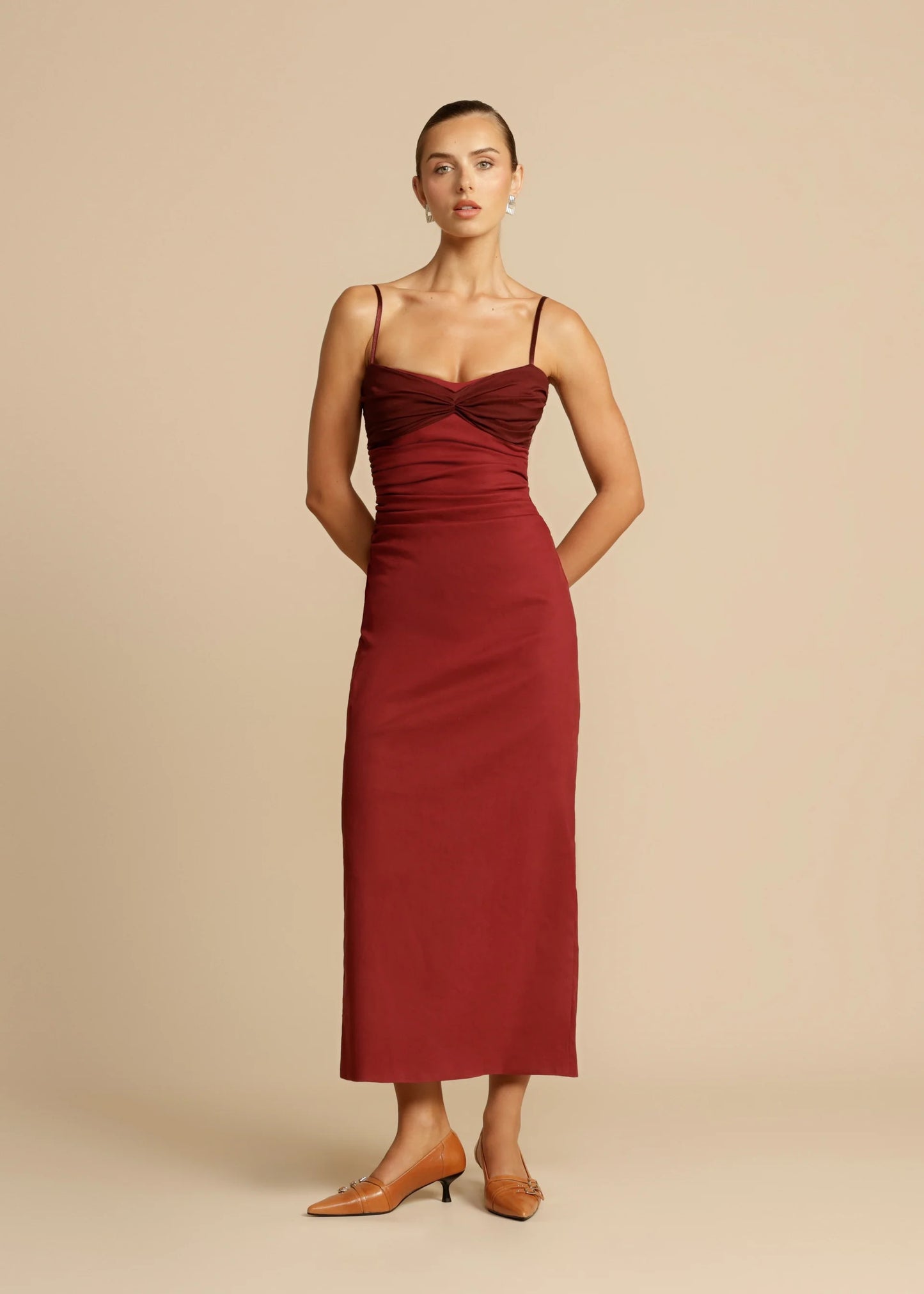 ARCINA ORI KINSLEY DRESS WINE SIZE 8, 10