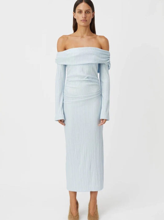 CAMILLA AND MARC SHAW STRAPLESS DRESS IN SKY BLUE SIZE 6, 8, 10