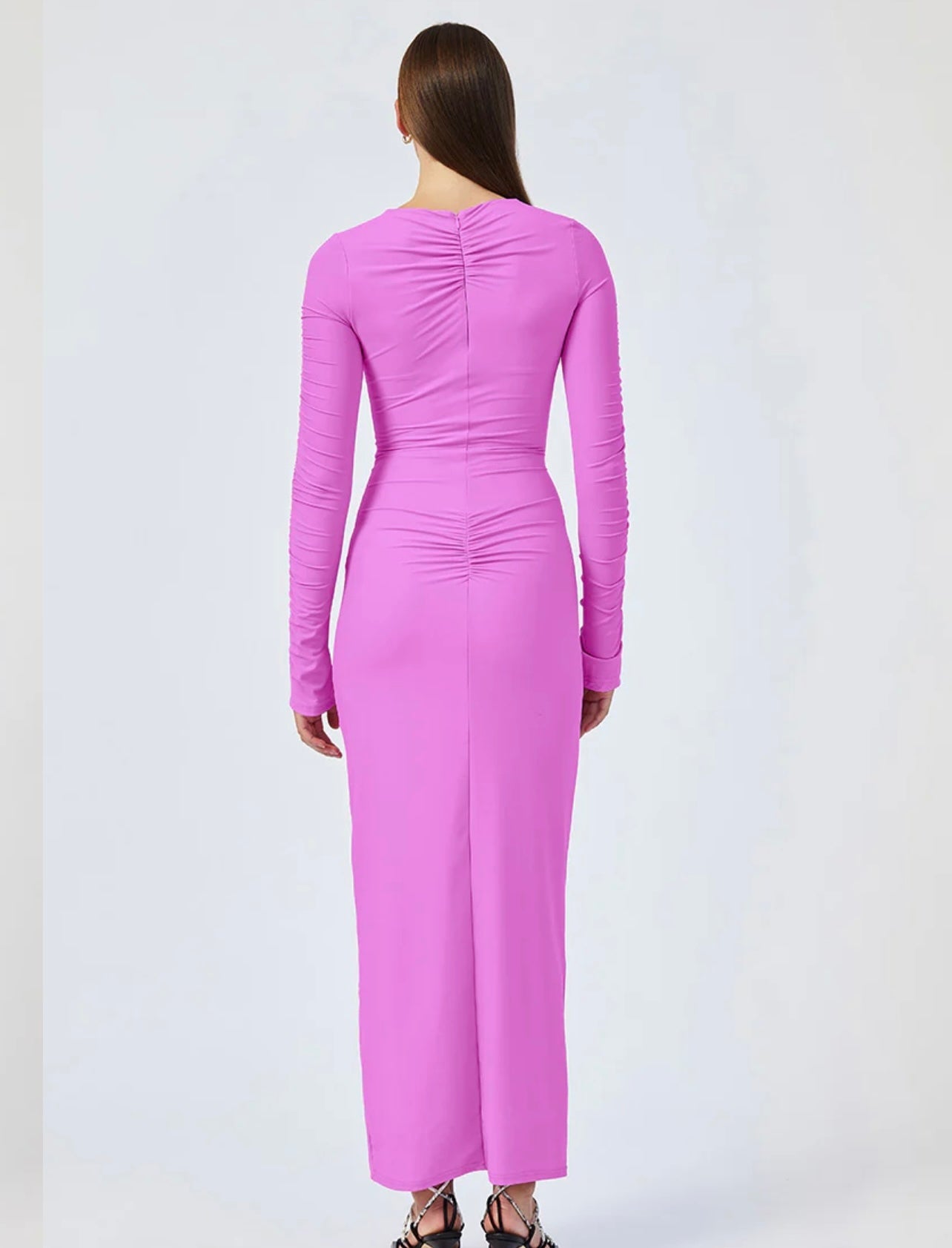 SUBOO IVY ROUCHED DRESS IN FUCHSIA SIZE 8, 10