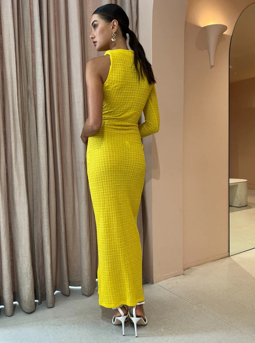 Camilla and Marc Riviera Column Dress, Yellow – Plus One Dress Hire