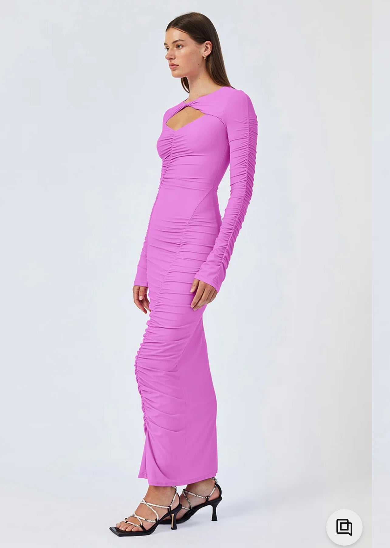 SUBOO IVY ROUCHED DRESS IN FUCHSIA SIZE 8, 10