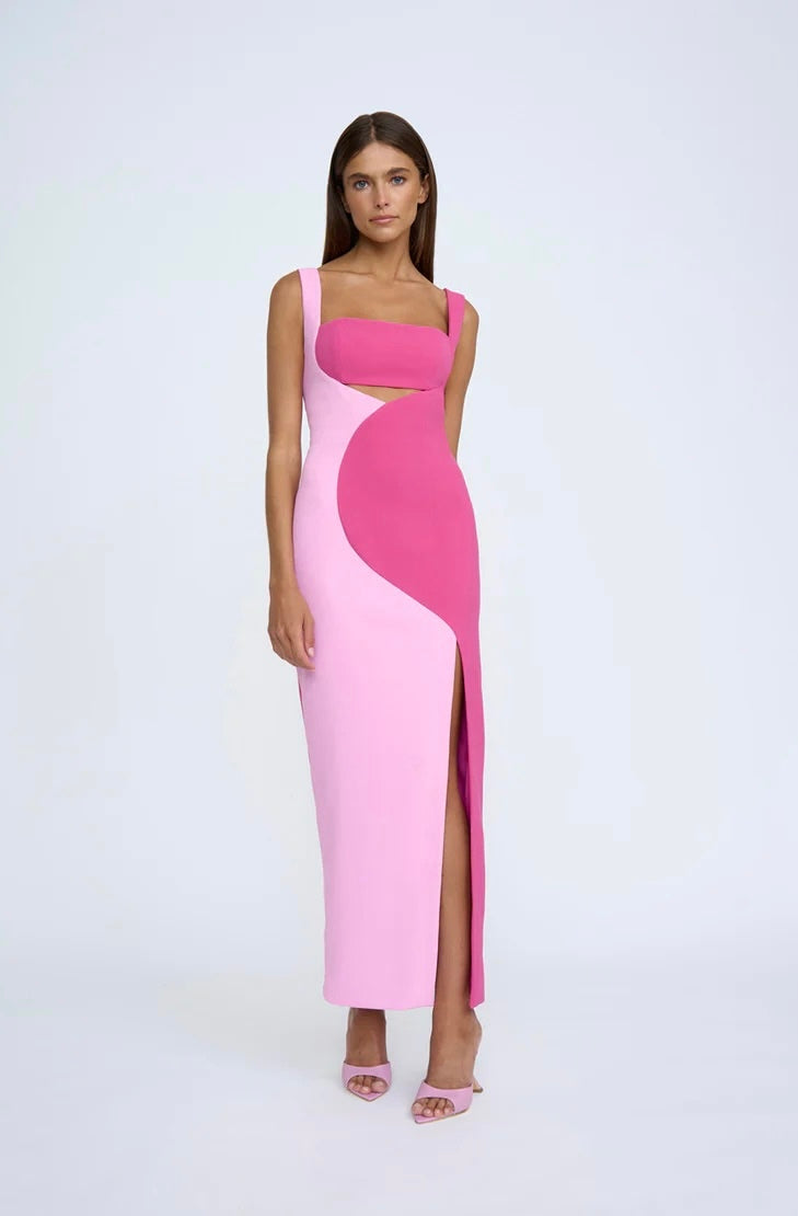 BY JOHNNY CATERINA TWO TONE CURVE MIDI SIZE 6, 8