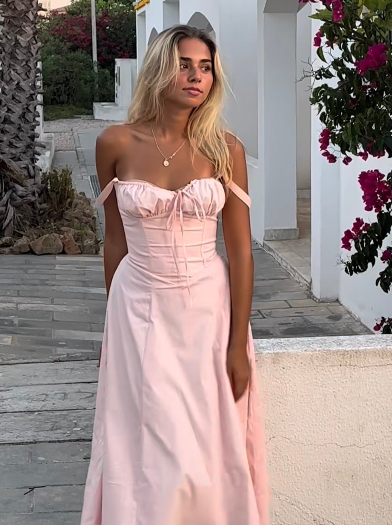 HOUSE OF CB CARMEN BABY PINK BUSTIER DRESS SIZE 6, 8