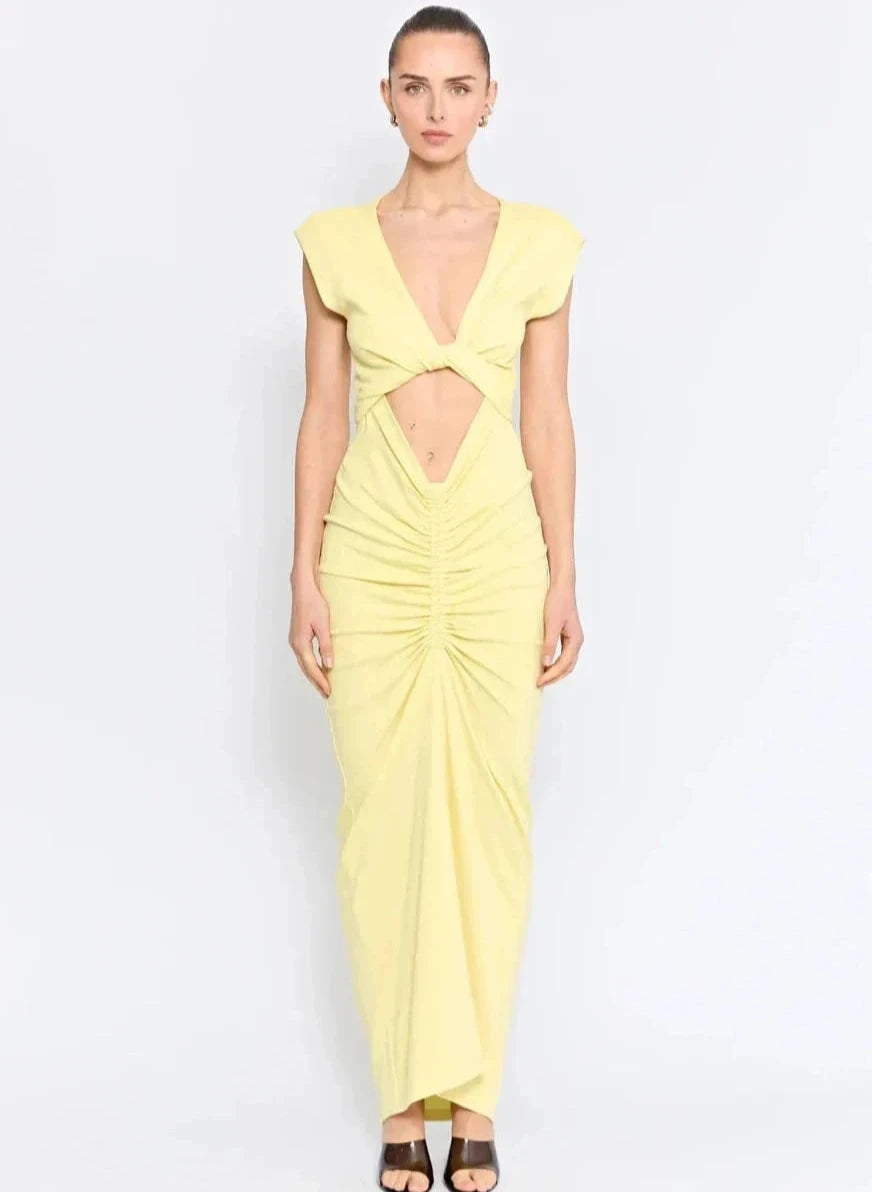 PFEIFFER RAMOS DRESS LEMON SIZE 8