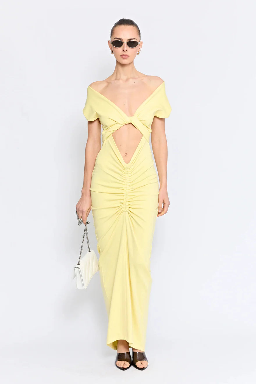 PFEIFFER RAMOS DRESS LEMON SIZE 8