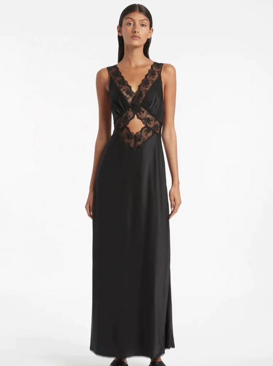 SIR THE LABEL ARIES CUT OUT GOWN IN BLACK SIZE 8