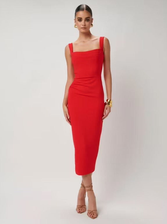 EFFIE KATS MARBELLA DRESS IN CHERRY RED SIZE 10