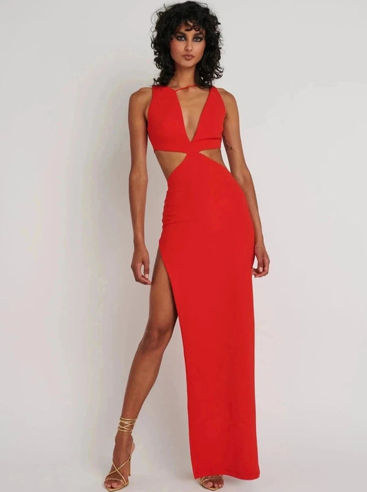 EFFIE KATS ENIKO GOWN IN RED SIZE 8