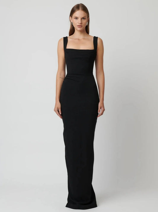 EFFIE KATS MARBELLA GOWN IN BLACK SIZE 10