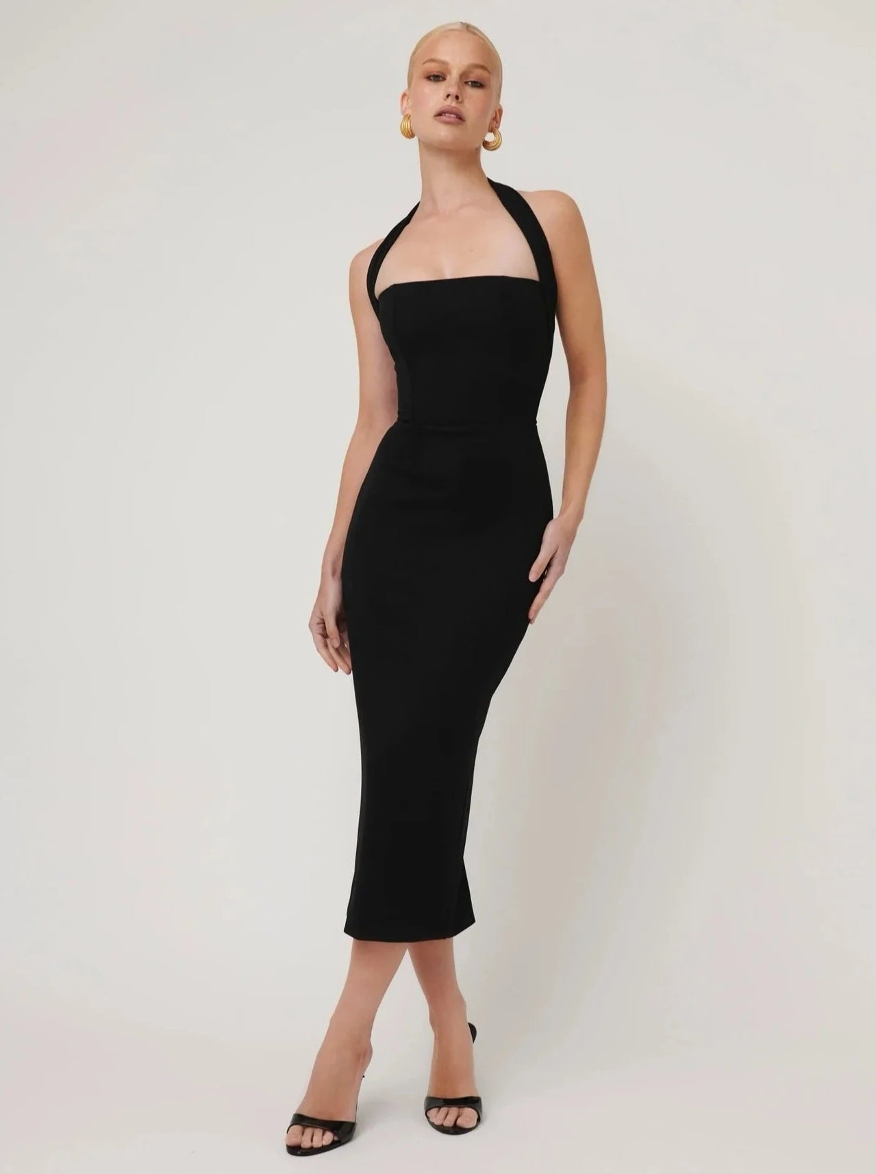 EFFIE KATS MELINE DRESS IN BLACK SIZE 8