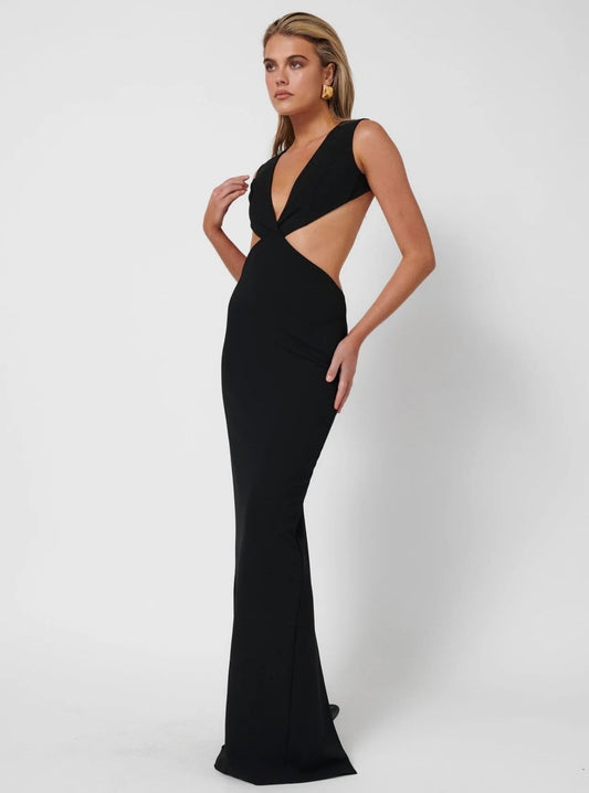 EFFIE KATS VALENCIA GOWN BLACK SIZE 8, 10