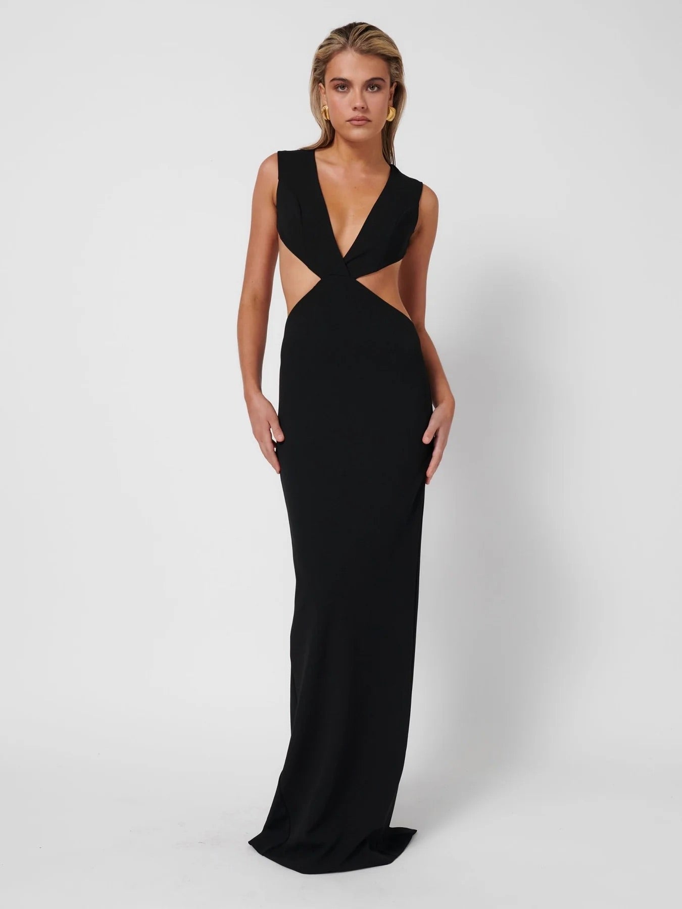 EFFIE KATS VALENCIA GOWN BLACK SIZE 8, 10